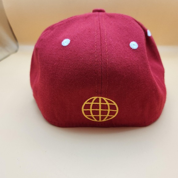 Captain Planet Hat Cap Fitted‎ Mens 7 Red Cartoon Embroidered Headgear Classics - Picture 5 of 9